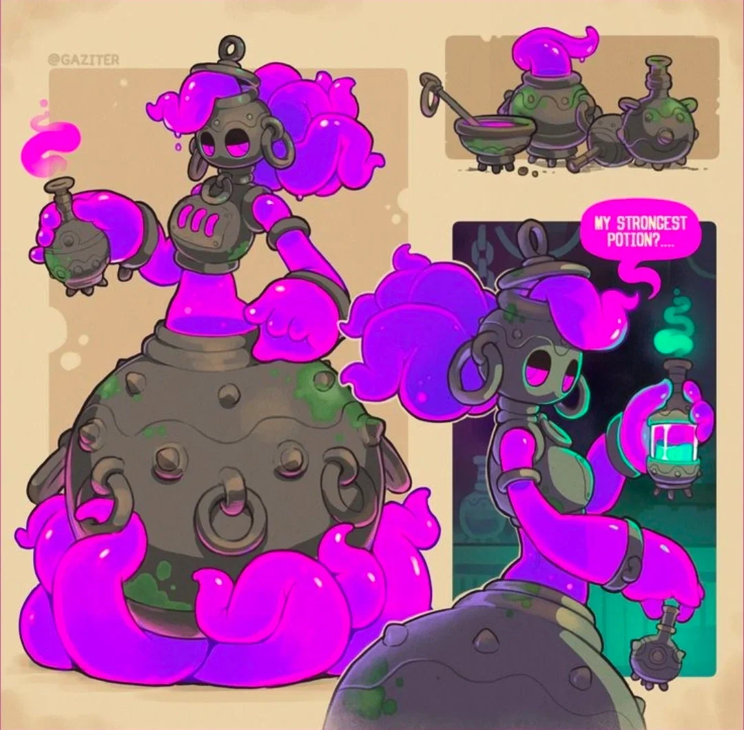 Slime tg tf (but its from a potion from a shopkeeper that's also a slime)