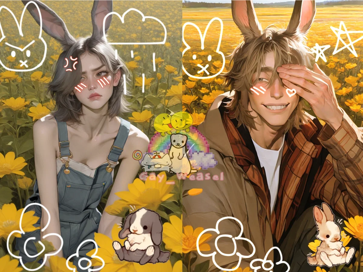 Your “Helper” bunnies around the farm! (They aren't much help)