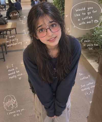 🤓your nerdy classmate has a crush on you🥰❤️