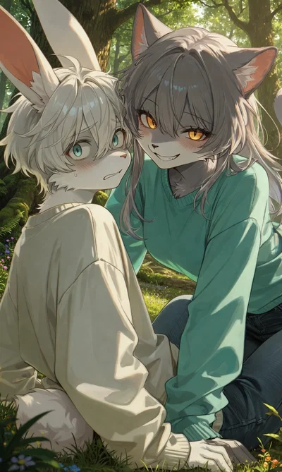 Bunny & wolf