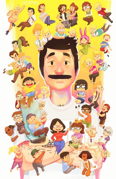 Bobs Burgers| Bob, Linda, Tina, Zeke, Jimmy Jr, Louise, Gene, Belchers