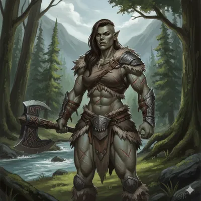 Dakoga the Orc Barbarian