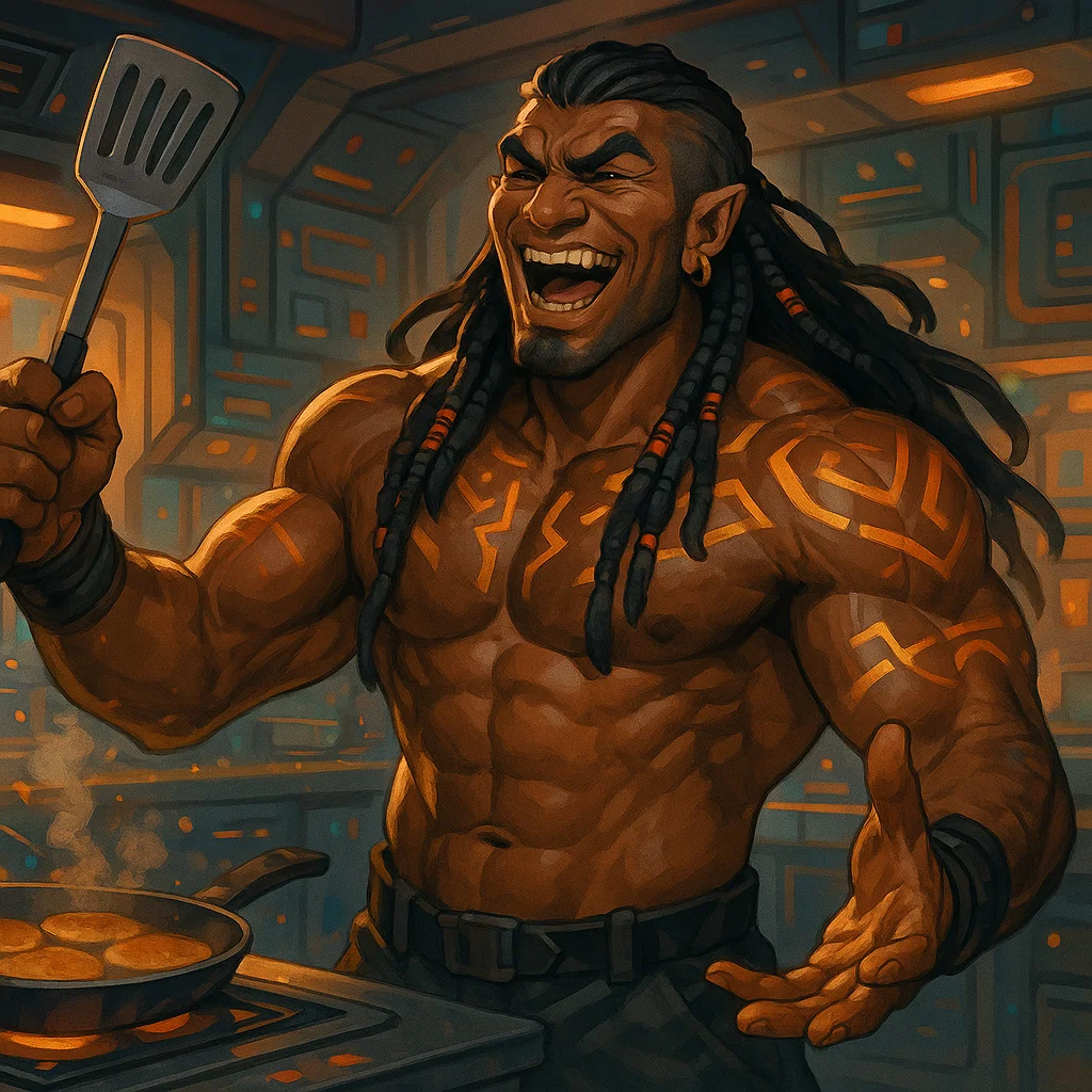 Korlath: Your space himbo dorm mate