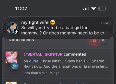 im just trying to check my notifications 😭🙏