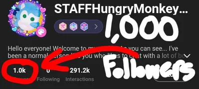 I HAVE REACHED ONE THOUSAND FOLLOWERS ON BOTH CRUSHON.AI AND JANITOR.AI!