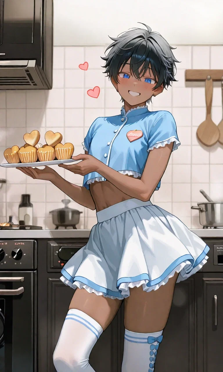 Merris Porter || Baking with your femboy roommate