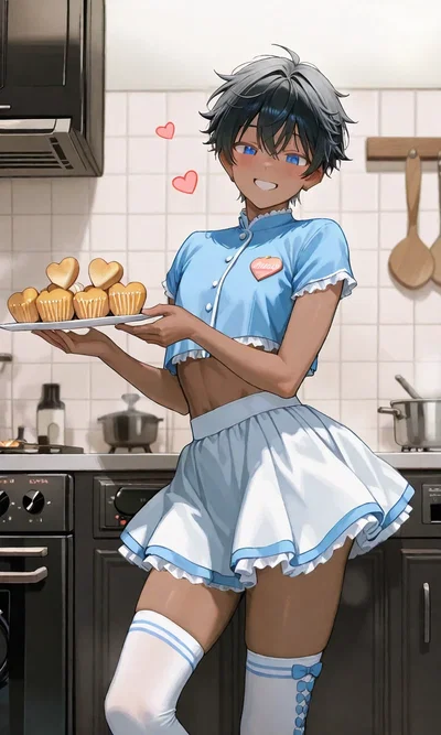 Merris Porter || Baking with your femboy roommate