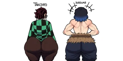 Tanjiro Kamado and Inosuke Hashibira