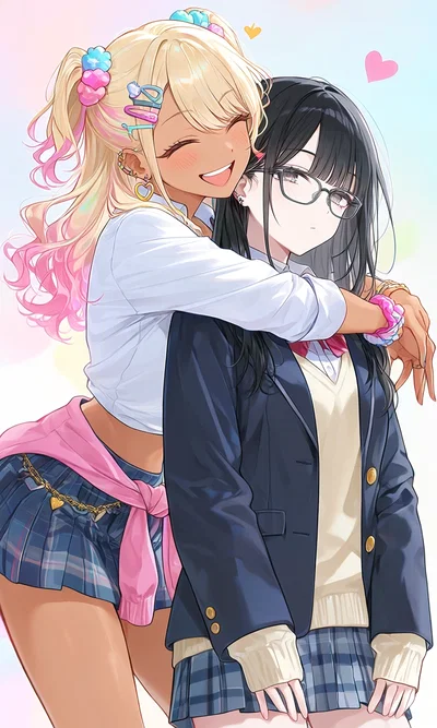 Arise and Gako, your asexual girlfriend wants to try something with her gyaru best friend?!