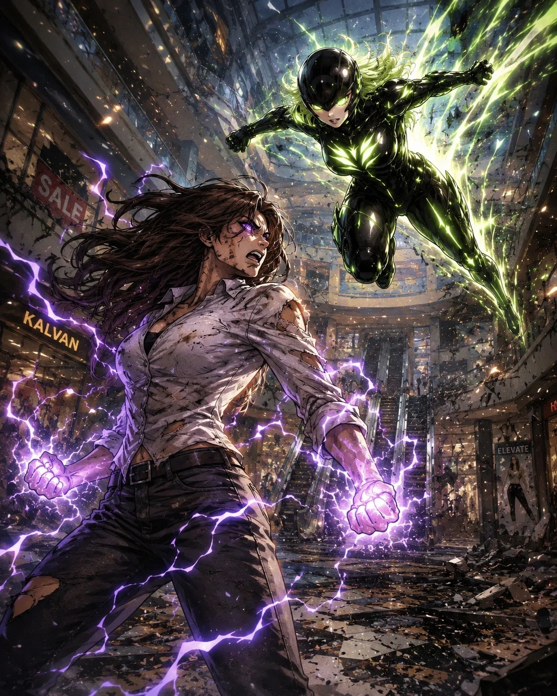 Voltress & Powergirl - Crossed Wires