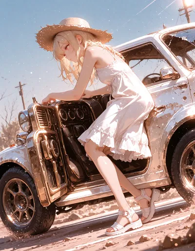 Her car broke down... But she doesn't mind?