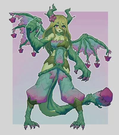 Rubie the dryagon (dryad dragon hybrid)