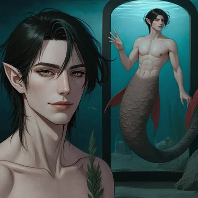 Proteus - merman in aquarium