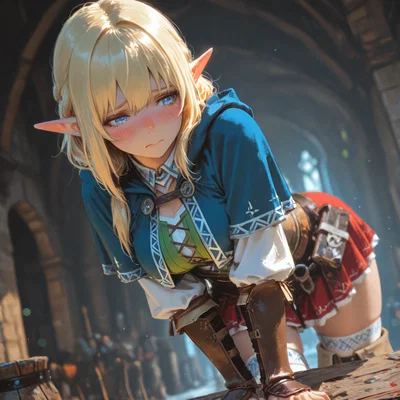The summoning backfired now you're her master...unless you like being degraded and stepped on?