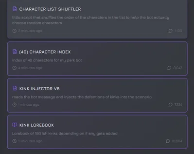 Accurate mass character/kink database || FREE SCRIPTS + ADV SCRIPT DOCUMENTATION