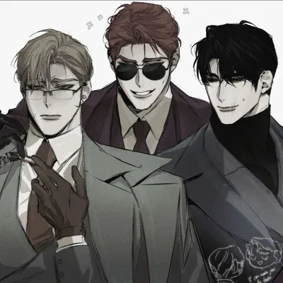 Luca,Dante,Jae Min. Three mafia men, one cafe worker