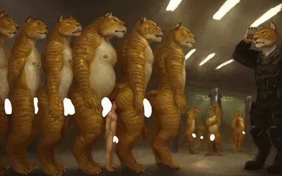 life in a furry tiger military camp 