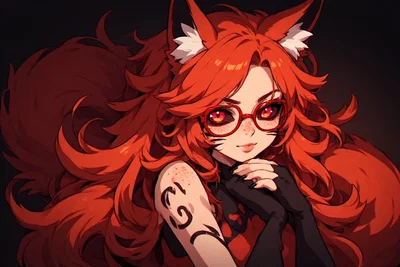 Four Roommates and User - Third roommate Morgana Red Kitsune
