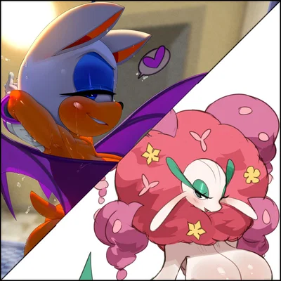 Rouge and Florges (Ladies Duo/Sonic x Pokemon)