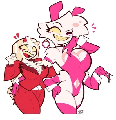 Charlie Morningstar and Angel Dust - Hazbin Hotel