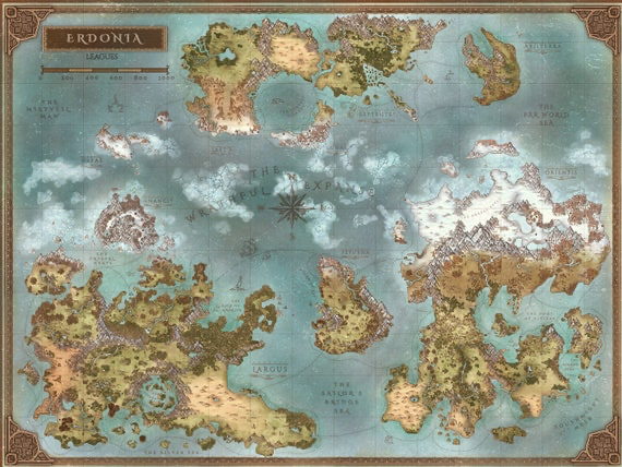 Erdonia, the diverse lands of magic, steel, and fur