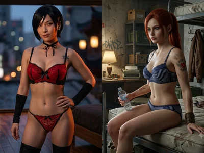 ada wong and Claire Redfield  Resident Evil