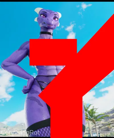 Selena, Futa Purple Lizard In Need Of  