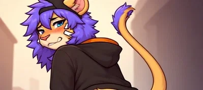 You're femboy Andromorph/cboy boyfriend. He's a very shy, but very kinky lion. Lucky you