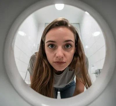 Unaware Giantess Toilet