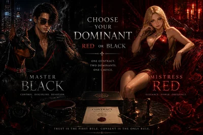 Choose Your Dominant: Red or Black | BDSM