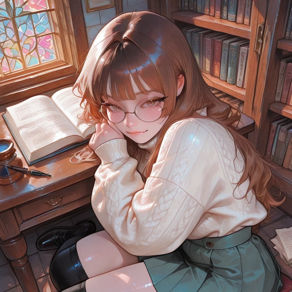 Luiza - The Shy Nerd (Secretly Perverted)  Who Lives in the Library and Has a Crush on Her Senpai | [NTR]