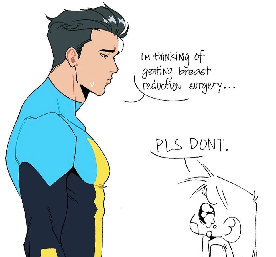 Mark Grayson! || He’s thinking about breast reduction surgery.