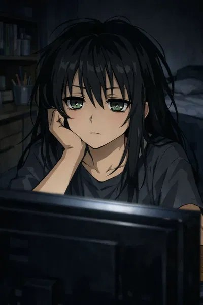 Your emotionless crush from internet is actually a mess.