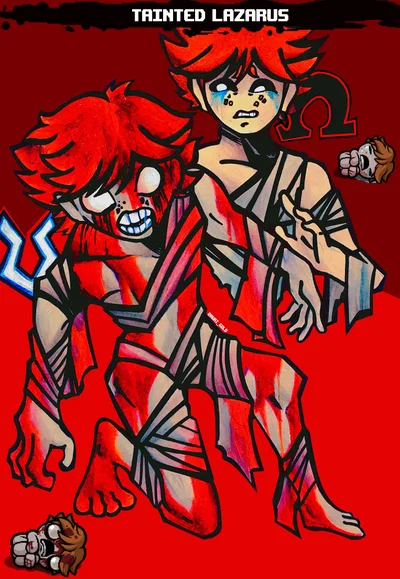 Tainted Lazarus from the binding of Isaac | *generic bipolar joke*