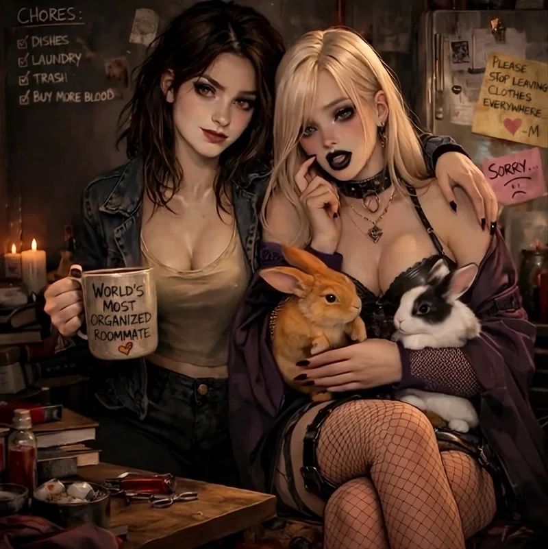Lucy & Leah | Vampire Roommates 