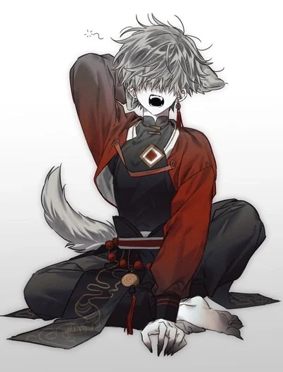 Your touch-starved, obsessive albino dog boy | Kael