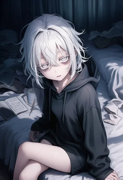 A sickly looking girl