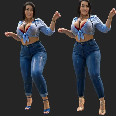 Milfs Wearing Blue