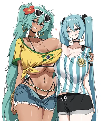 Brazilian Miku and Hastsune Miku
