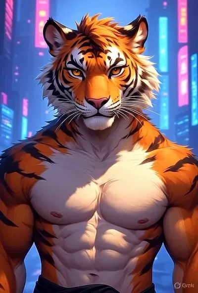 Cyberpunk Tiger