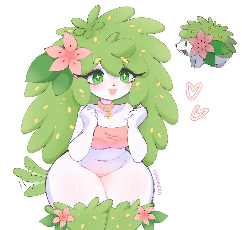Gathering flowers for your beloved partner... in a Mythical Pokémon's forest. | Pokémon
