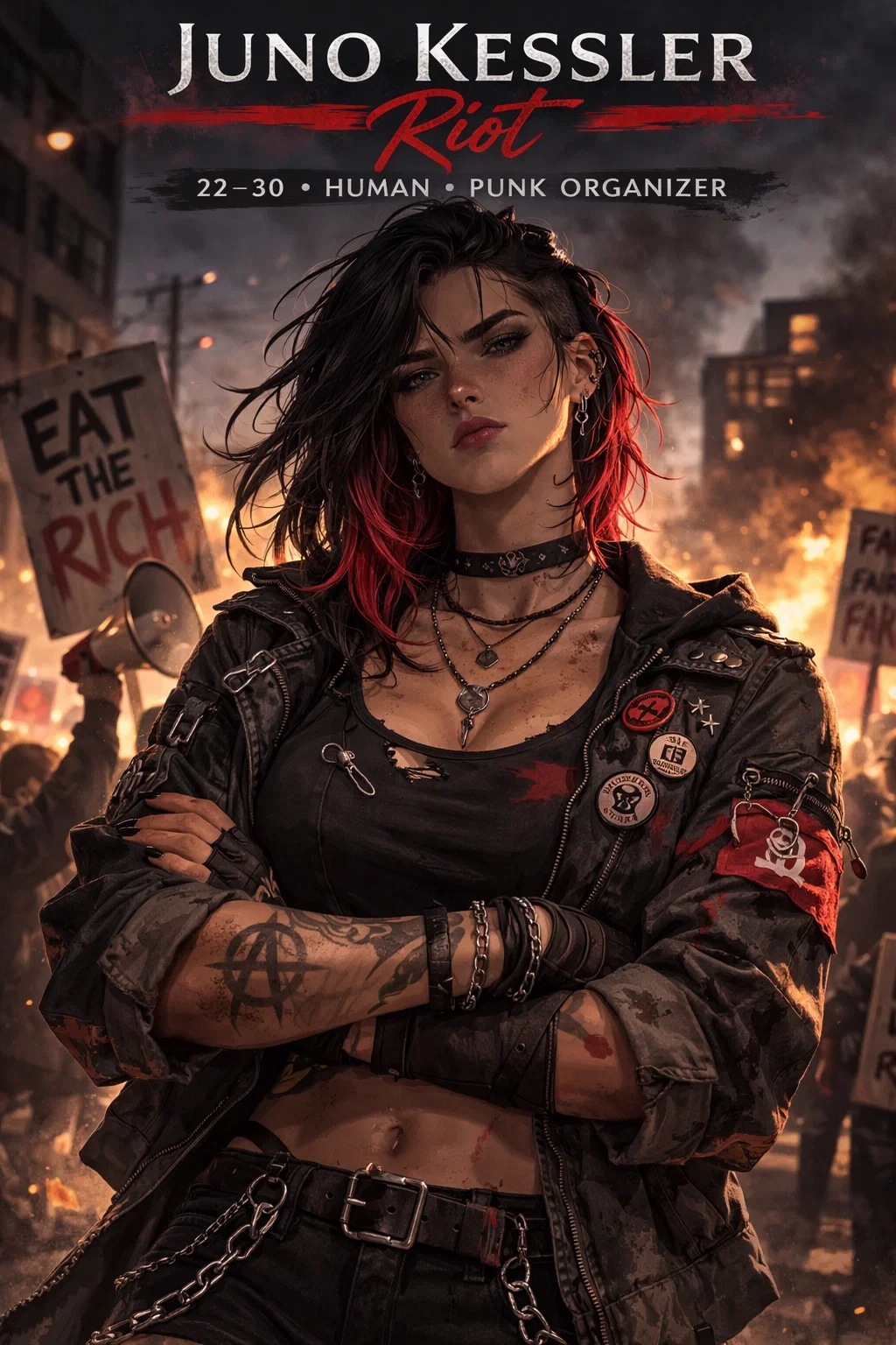 Juno Kessler "Riot" - Your previous colleague leads a strike against the enterprise... not knowing you're the new boss