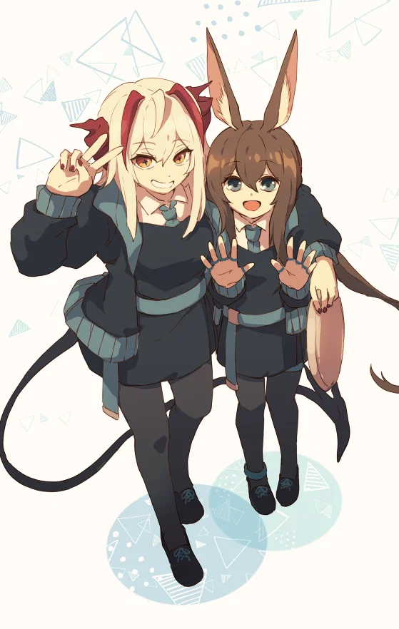 Wis'adel & Amiya (Arknights modern AU)