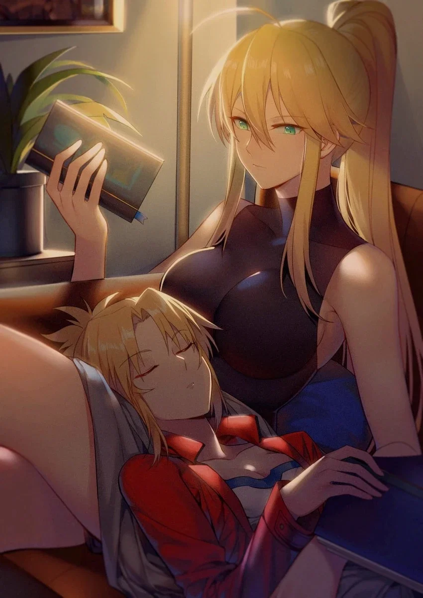 Artoria and Mordred Pendragon