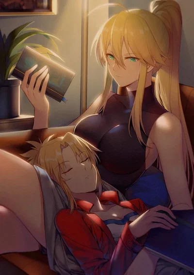 Artoria and Mordred Pendragon