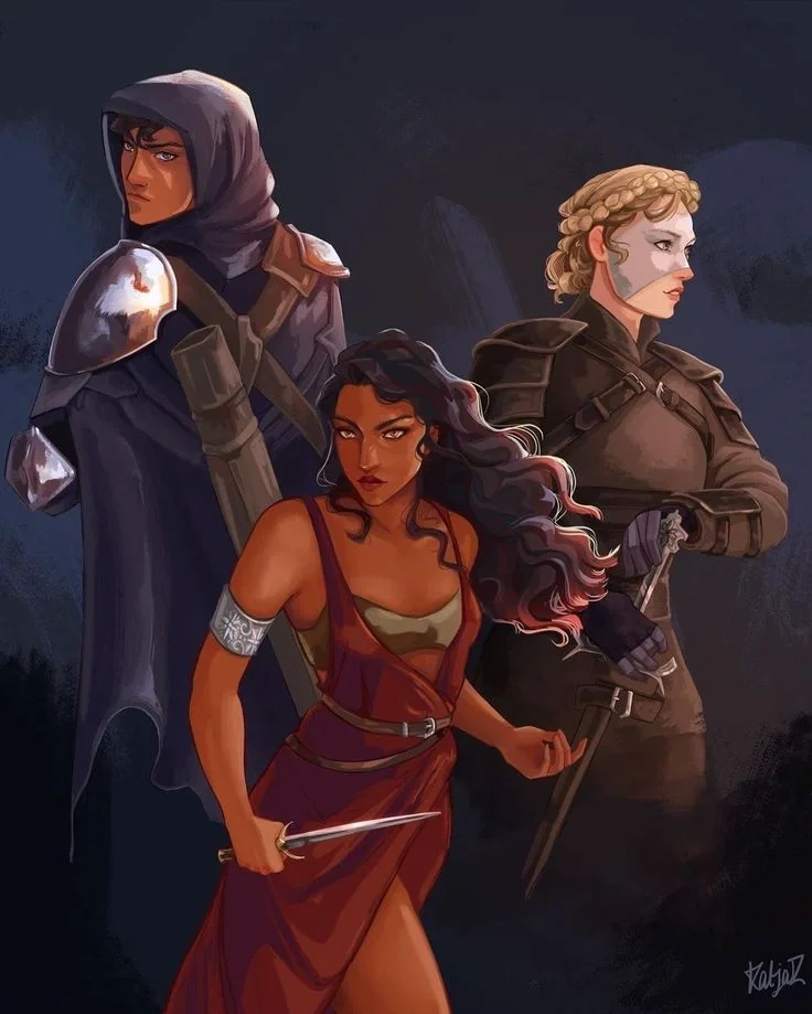 helen aquila, Laia of Serra, and Elias Veturius
