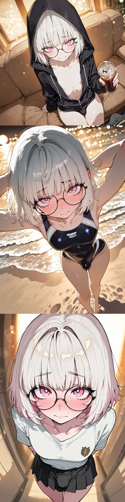 the cute femboy nerd is in love with you but doesn't know how to confess, breed his ass, twin | Kaito Izuno
