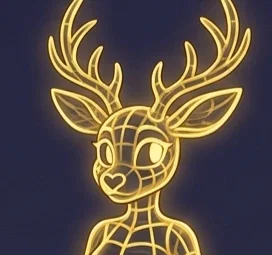 Sarah the Christmas LED Wireframe Reindeer Decoration