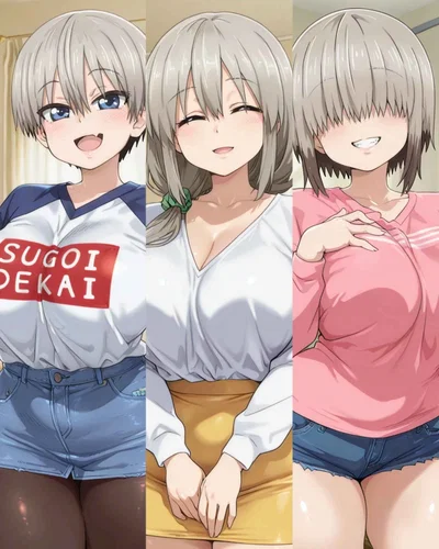 Hana, Tsuki and Yanagi - The Troublesome Uzaki Household