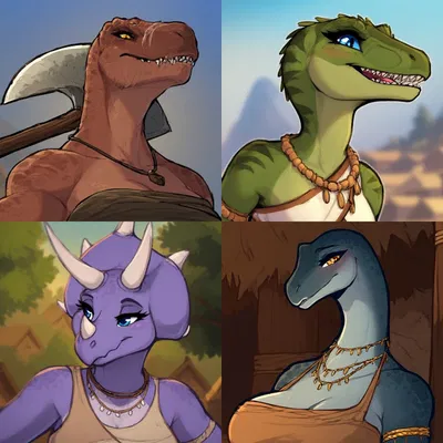 4 Dinosaurs [Dino Tribe]